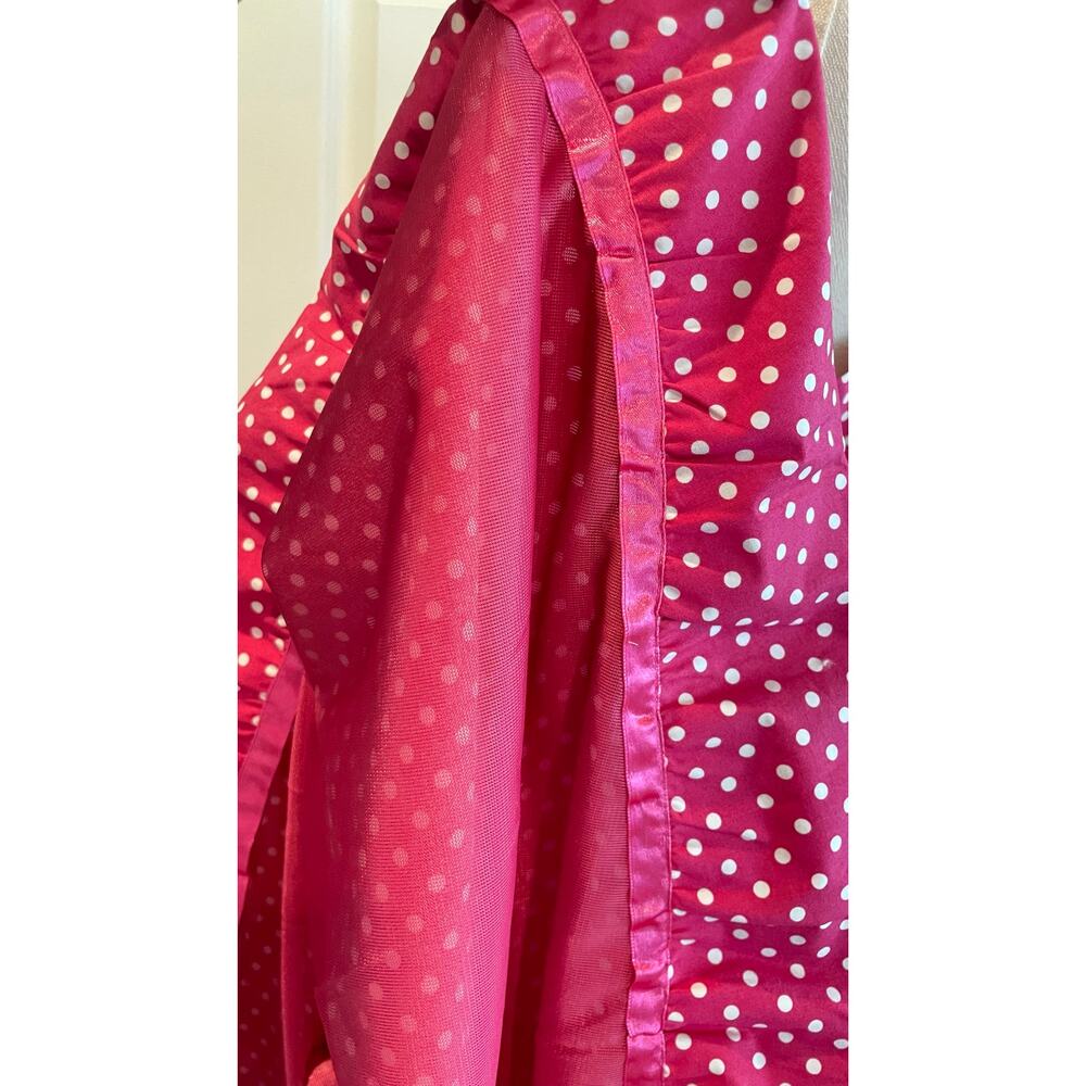 Vintage 50s Style Pink Polka Dot Swing Rockabilly Dress Sweetheart Neckline Sz 6 - Picture 7 of 8